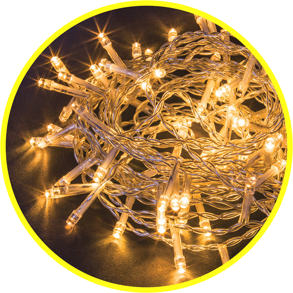 Гирлянда светодиодная новогодняя NGF-S01-100WW-5-6.5m-230-C8-TR-IP20