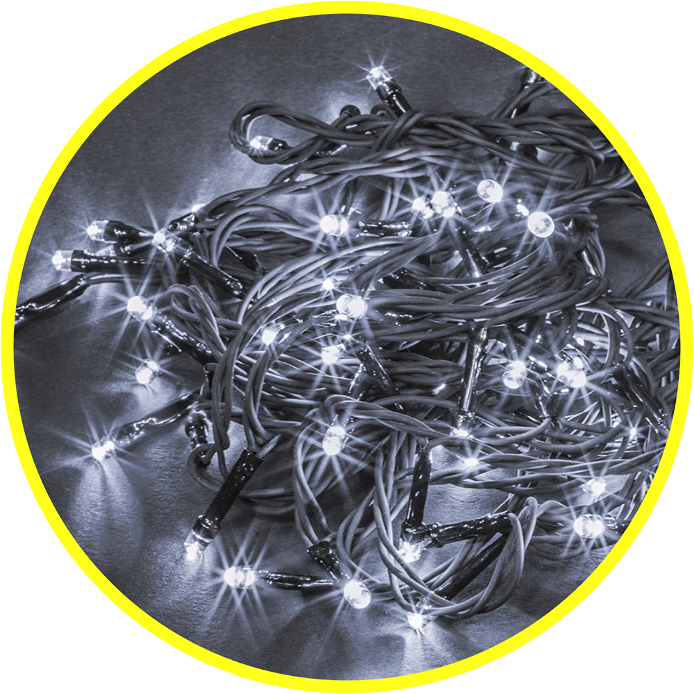 Гирлянда светодиодная новогодняя NGF-S01-140CW-5-8.5m-230-C8-G-IP20