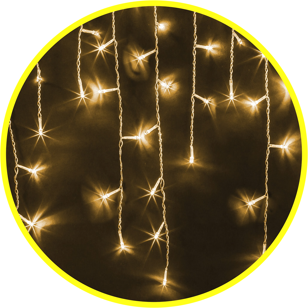 Гирлянда светодиодная новогодняя NGF-I01-100WW-8-3.5m-230-TR-IP44