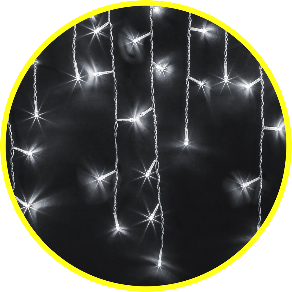 Гирлянда светодиодная новогодняя NGF-I02-100CW-8-3.5m-230-TR-IP44