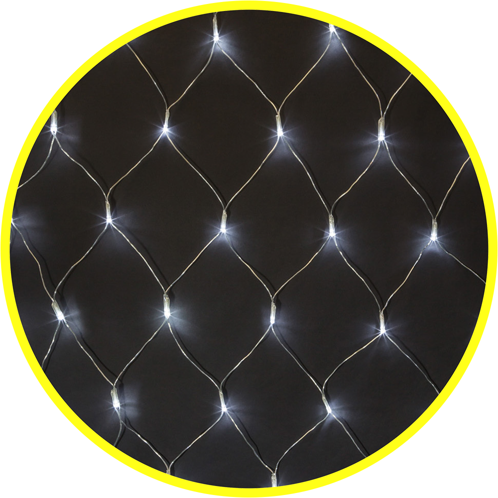 Гирлянда светодиодная новогодняя NGF-N01-240CW-12-2x2m-230-TR-IP20