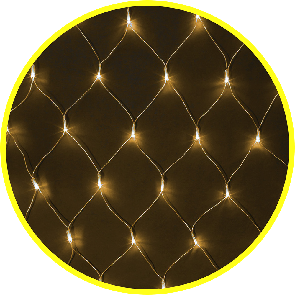 Гирлянда светодиодная новогодняя NGF-N01-240WW-12-2x1.5m-230-TR-IP44