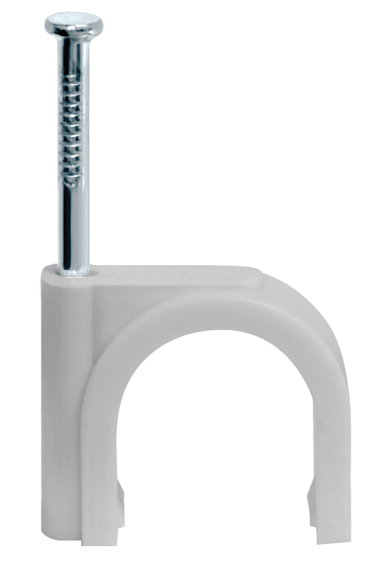 Скоба 12мм круглая пластиковая (50шт)