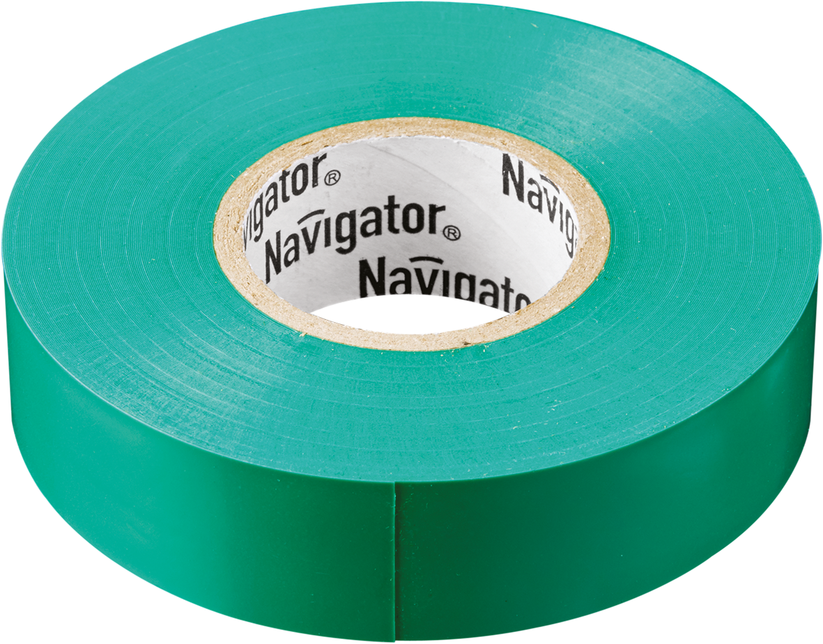 Изолента ПВХ зеленая 19мм 20м Navigator NIT-A19-20/G