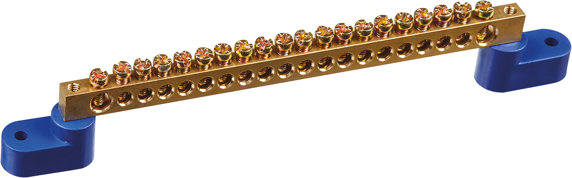 Шина нулевая на двух угловых изоляторах NBB-M69-20C2/B