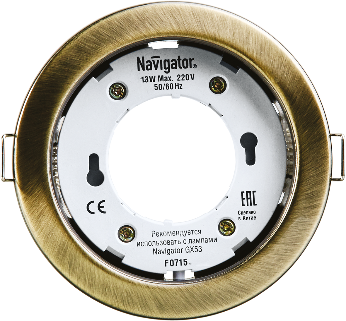 Светильник ДВО-13w GX53 без лампы черненая бронза