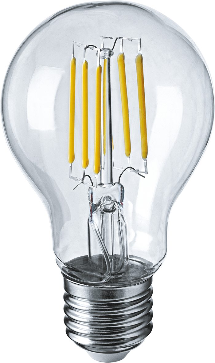 Лампа светодиодная LED 6вт Е27 теплый FILAMENT