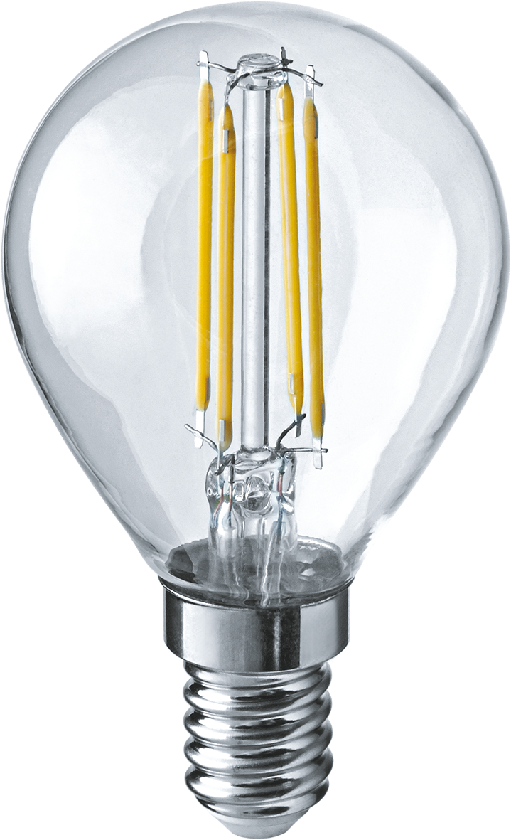 Лампа светодиодная LED 4вт Е14 теплый шар FILAMENT