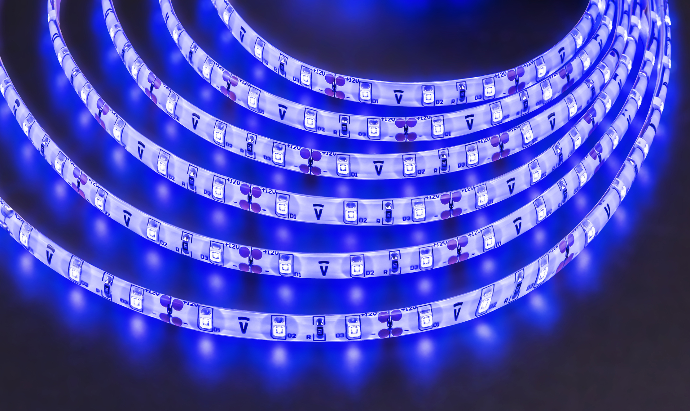 Лента светодиодная 4.8Вт/м 12В синий IP65 60LED/м NLS-3528 5м