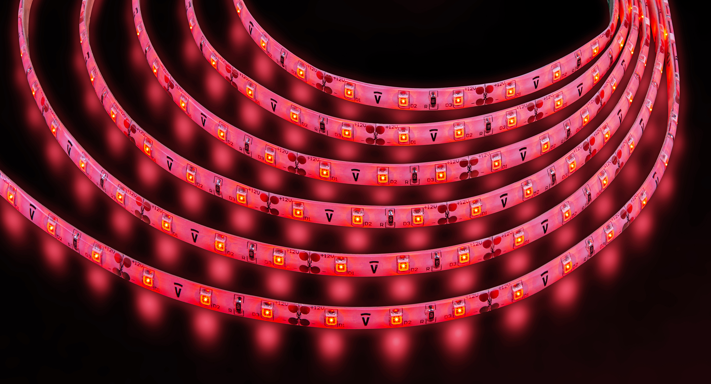 Лента светодиодная 4.8Вт/м 12В красный IP65 60LED/м NLS-3528 5м