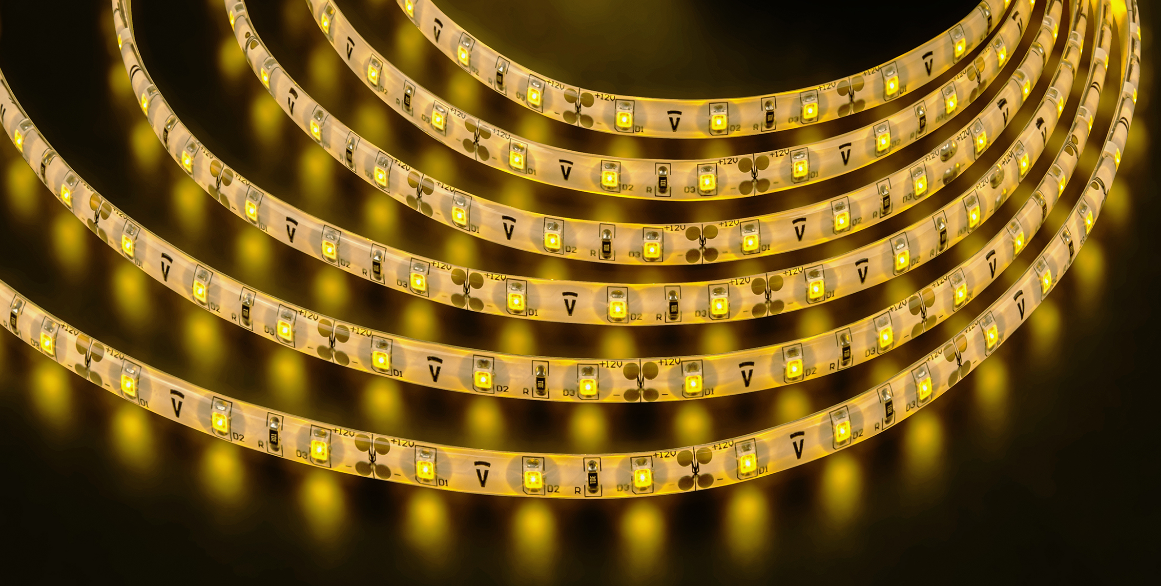 Лента светодиодная 4.8Вт/м 12В желтый IP65 60LED/м NLS-3528 5м