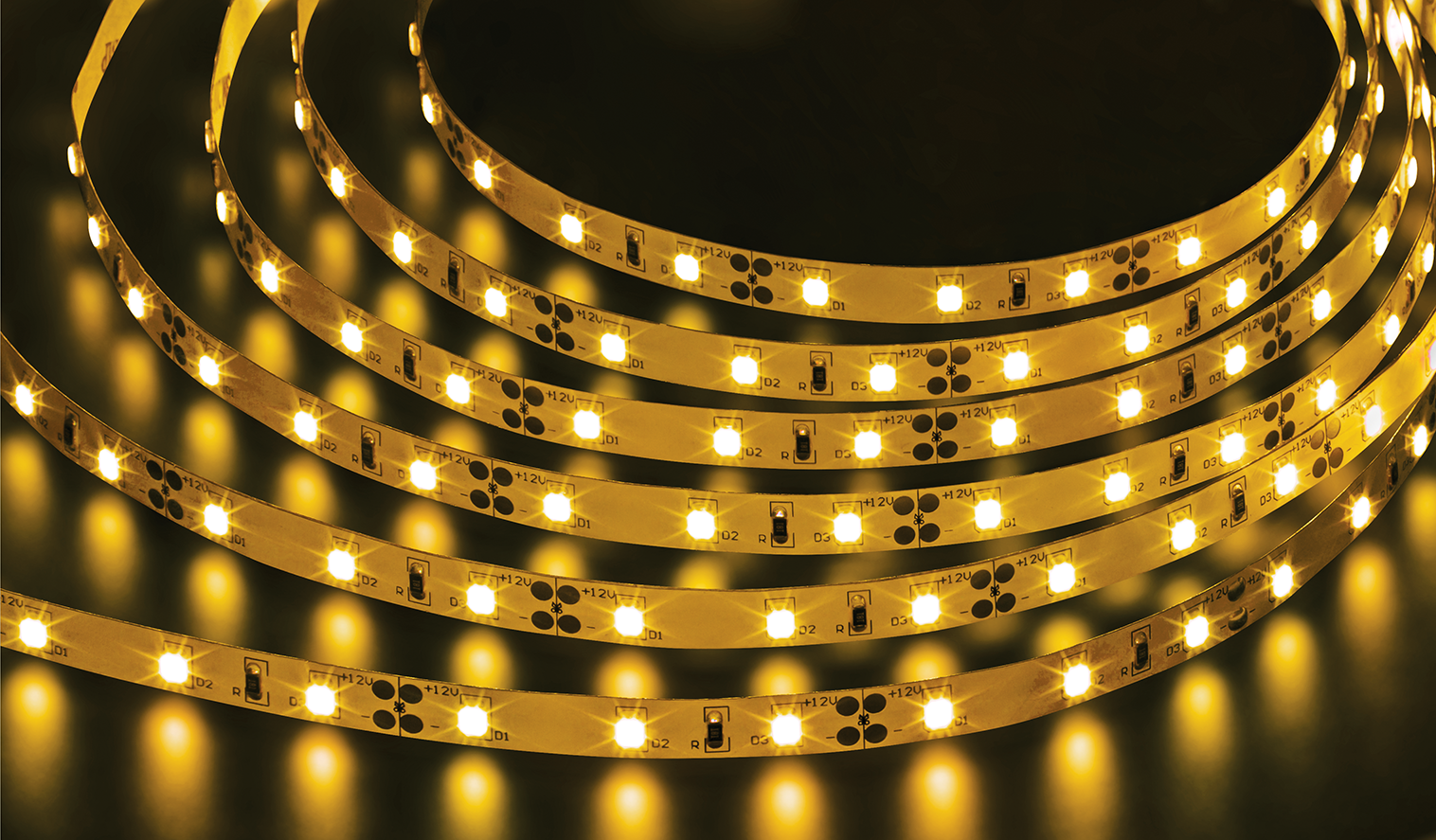 Лента светодиодная 4.8Вт/м 12В желтый IP20 60LED/м NLS-3528-Pro 5м