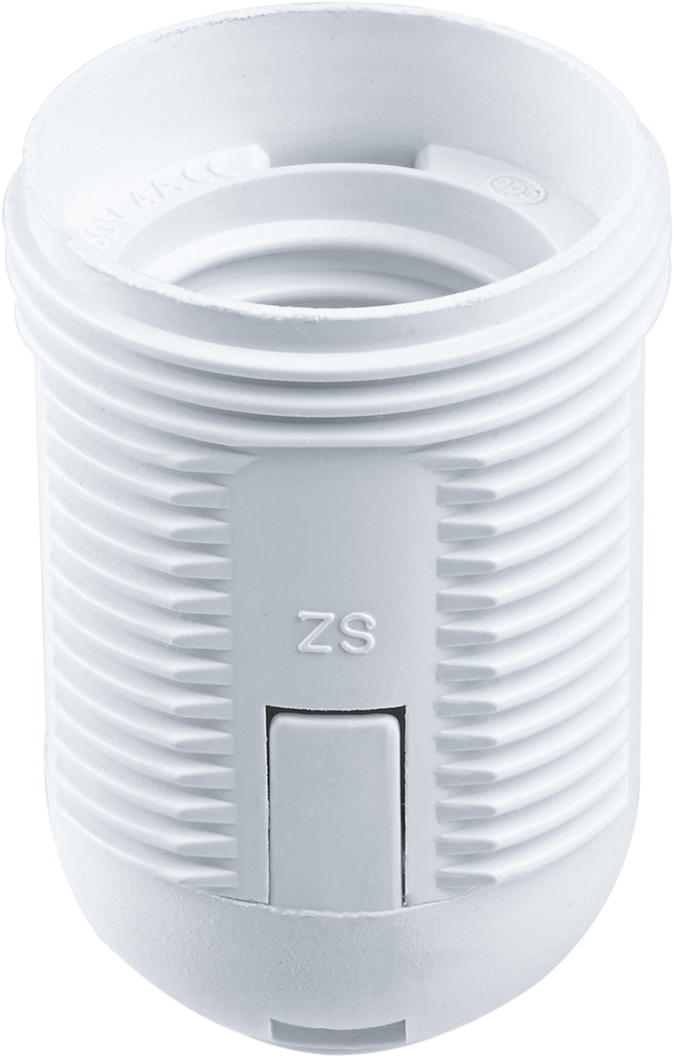 Патрон люстровый Е27 пластиковый без кольца белый