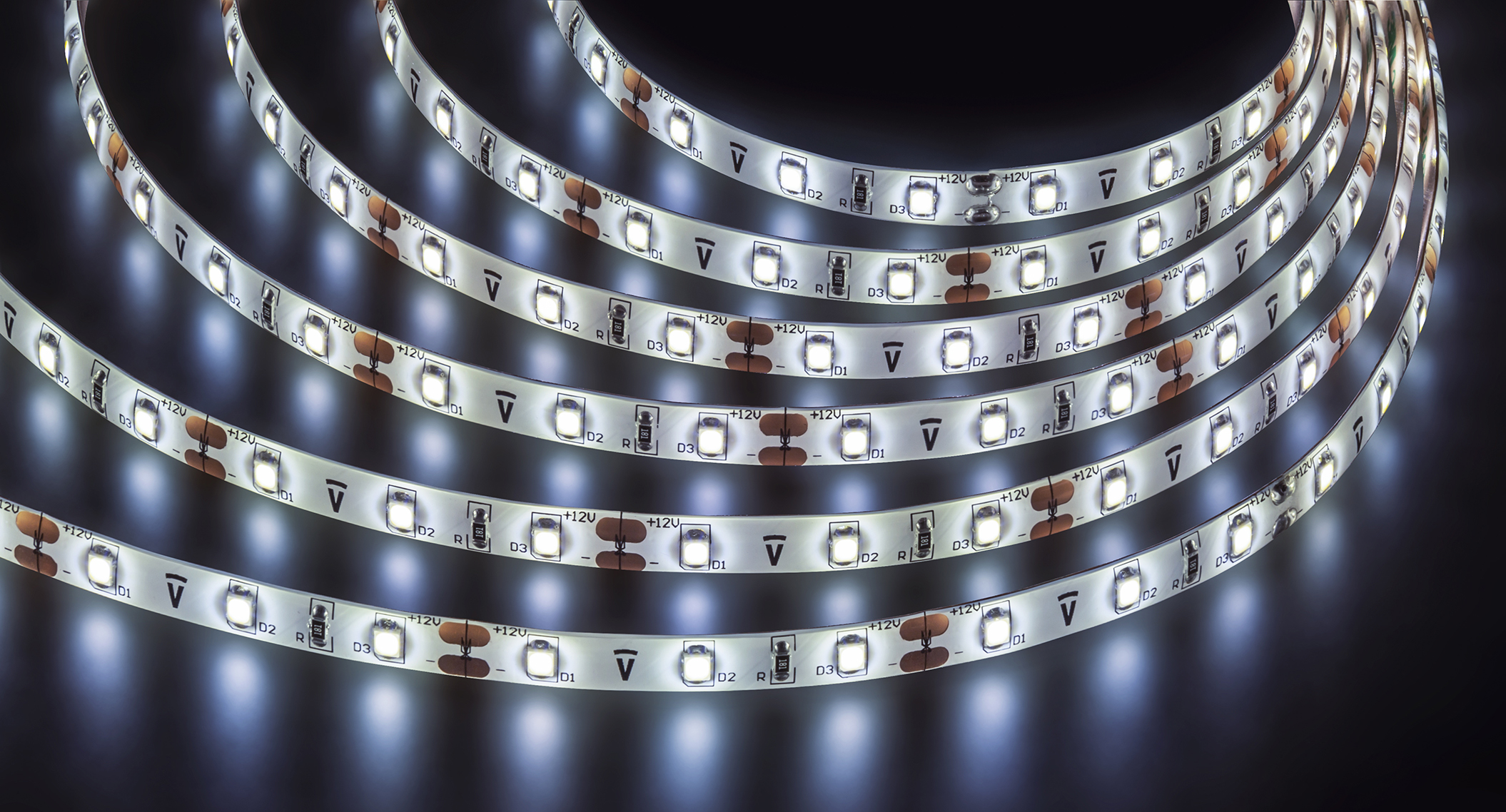 Лента светодиодная 4.8Вт/м 12В 6000К IP65 60LED/м NLS-3528 5м