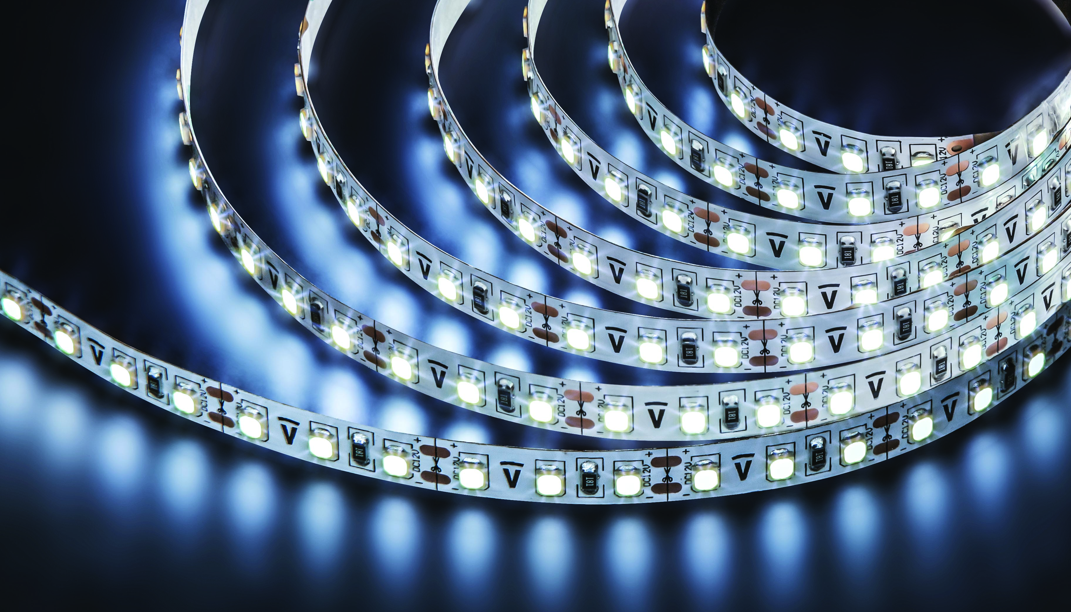 Лента светодиодная 9.6Вт/м 12В 6000К IP20 120LED/м NLS-3528 5м