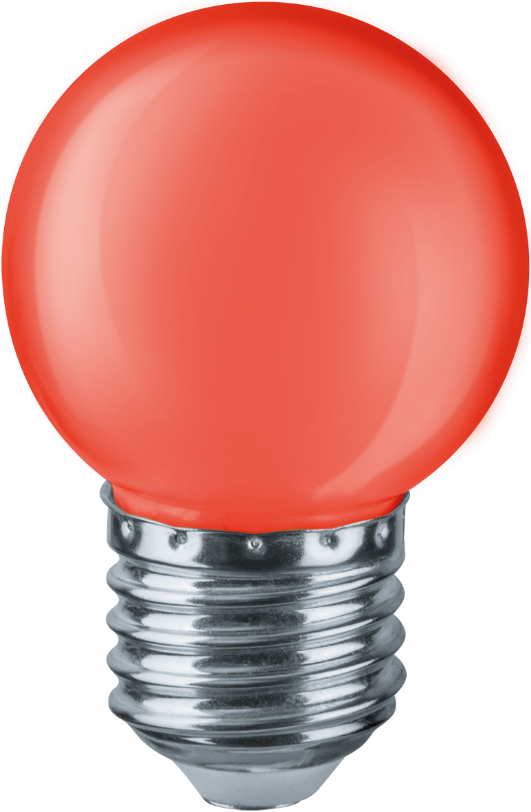 Лампа светодиодная LED 1вт Е27 красный шар