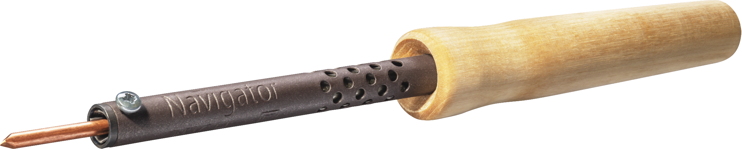 Паяльник деревянная ручка клин прямой NSE-Pes01-25W-СP