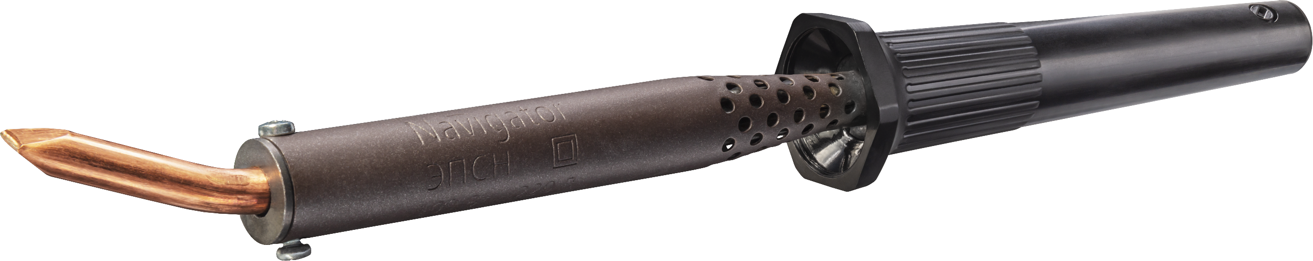 Паяльник пластиковая ручка клин изогнутый NSE-Pes02-100W-СI