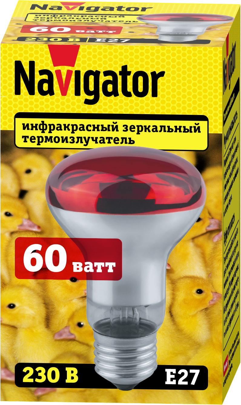 Термоизлучатель РН 60вт NI-R63-60-230-E27-ИКЗК