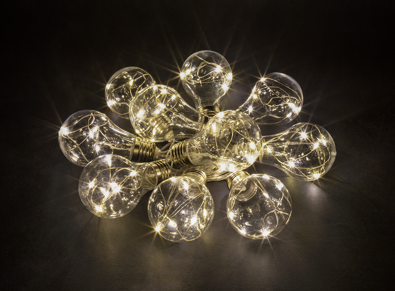 Гирлянда светодиодная новогодняя NGF-D024-03 лампочки WW 100 3 м IP20 3АА