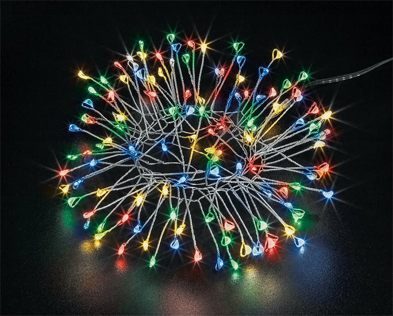 Гирлянда светодиодная новогодняя NGF-ML-001-01 роса RGBY 60 микро 3 м 230 В