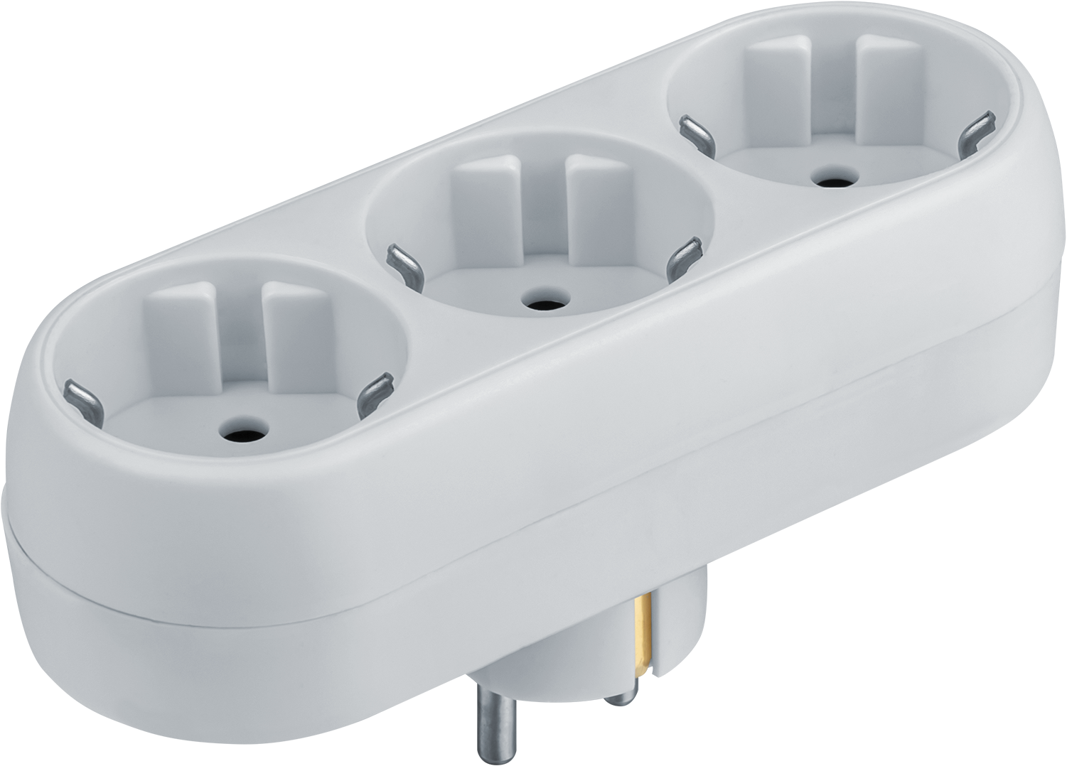 Тройник на 3 гнезда в ряд с заземлением 94 672 NAD-L-3E-WH