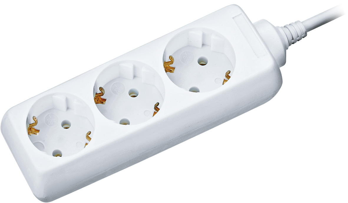 Удлинитель бытовой 3х1.5м с/з 16А ПВС 3х1.00