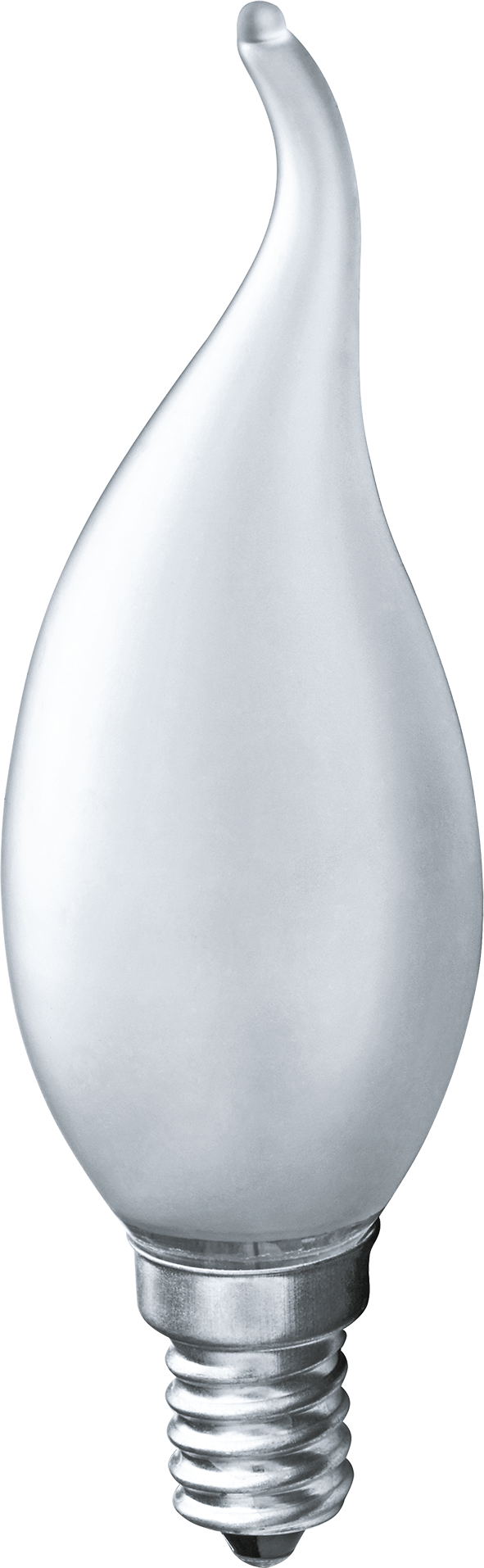 Лампа накаливания декоративная ДС 60вт B35 230в Е14 матовая свеча на ветру