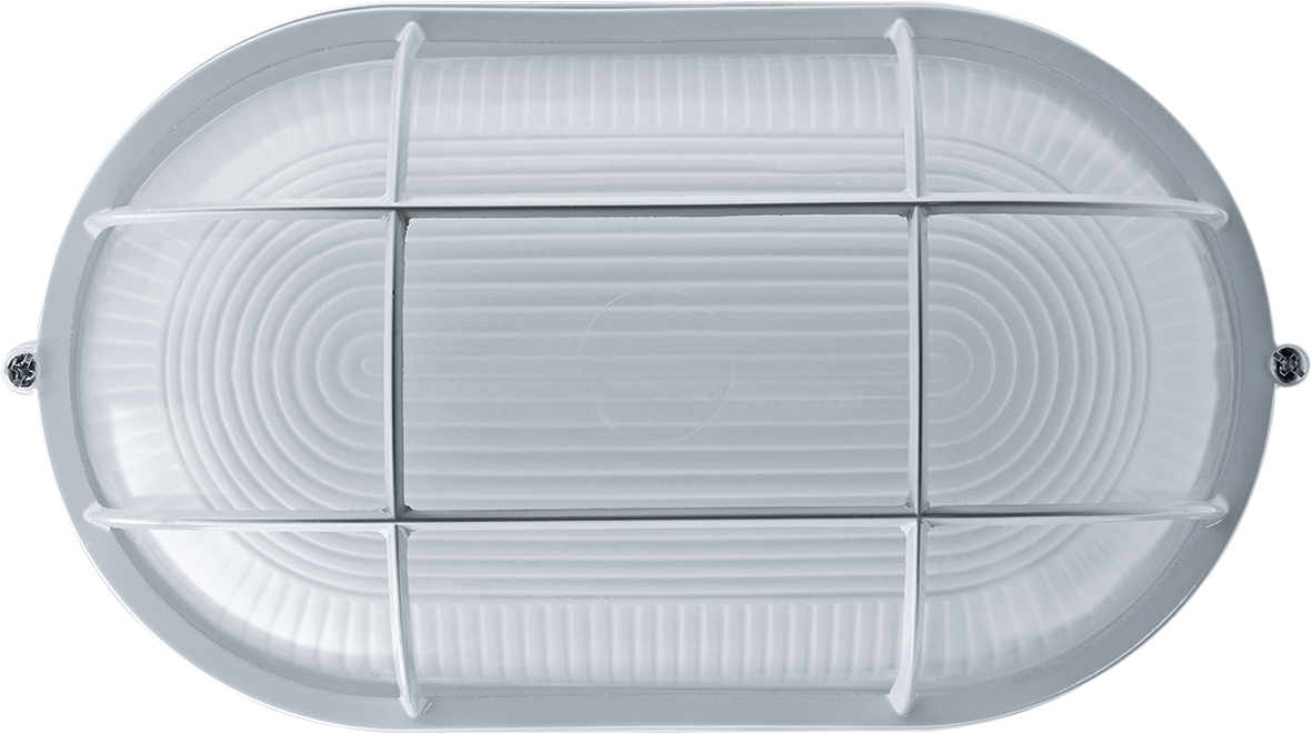 Светильник НПП-100w термостойкий овальный с решеткой IP54 белый