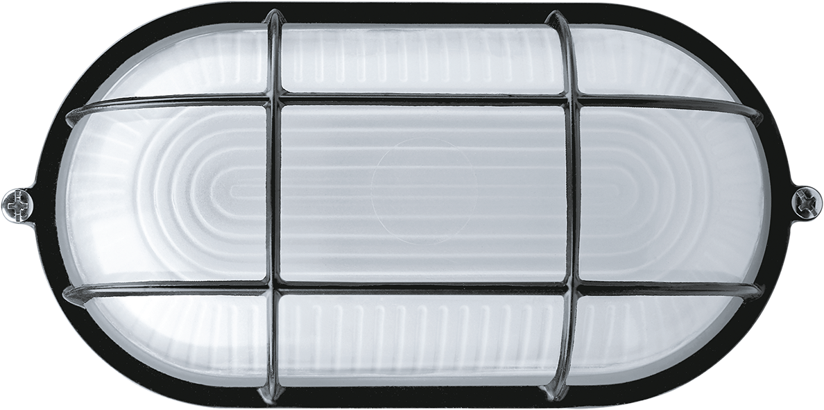 Светильник НПП-60w термостойкий овальный с решеткой IP54 черный