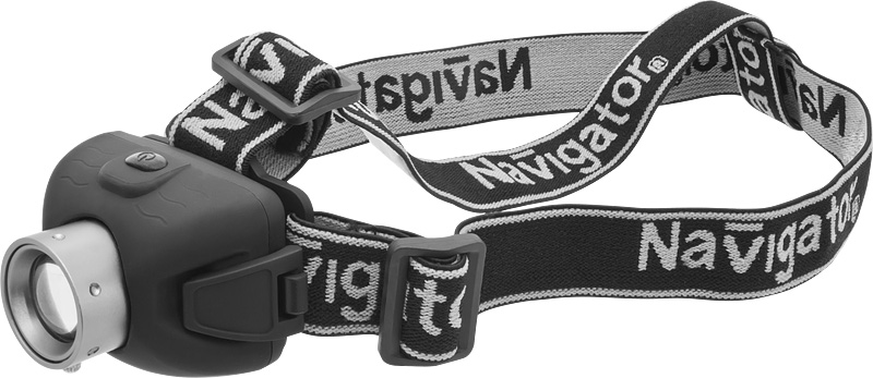 Фонарь светодиодный NPT-H06-3AAA 1LED 5Вт налобный пластик+металл