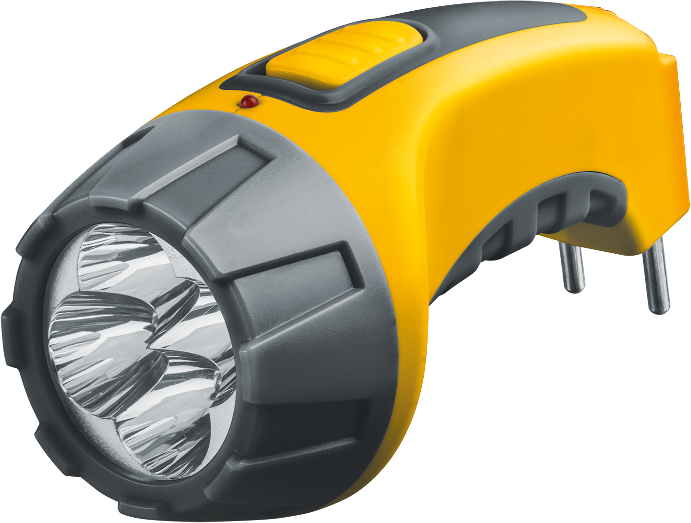 Фонарь светодиодный NPT-CP03-ACCU 4LED аккумуляторный с вилкой для зарядки пластик