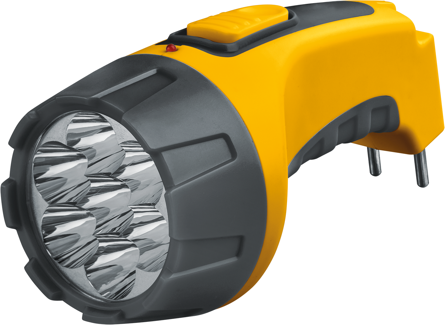 Фонарь светодиодный NPT-CP04-ACCU 7LED аккумуляторный с вилкой для зарядки пластик