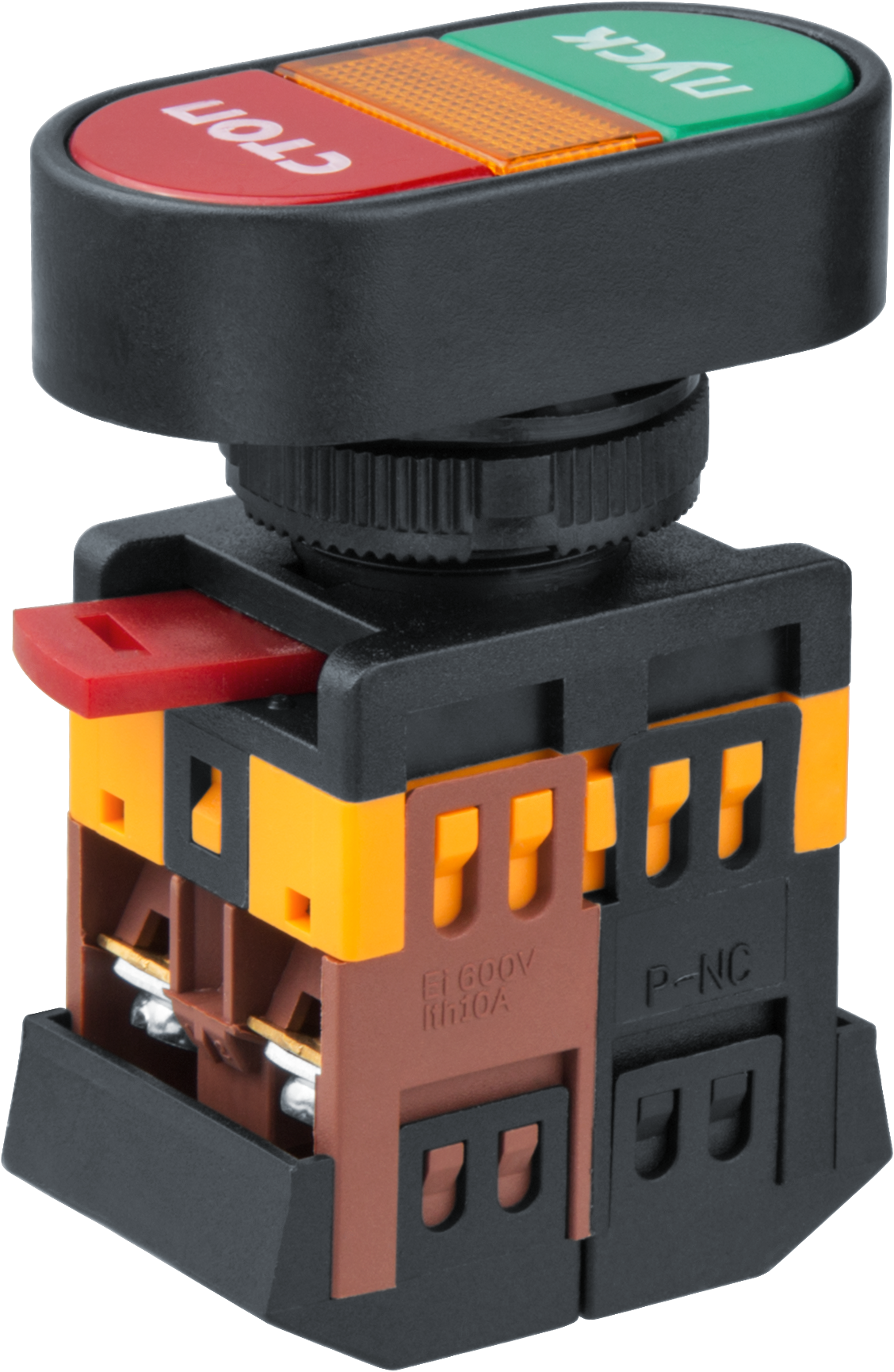 Кнопка NBI-B-02 Пуск-Стоп d22мм 230В NO+NC