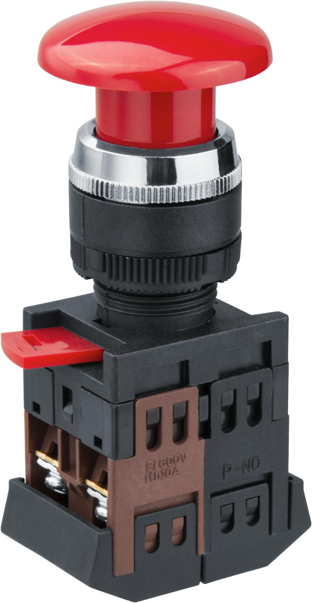 Кнопка NBI-B-05 Грибок d22мм NO+NC