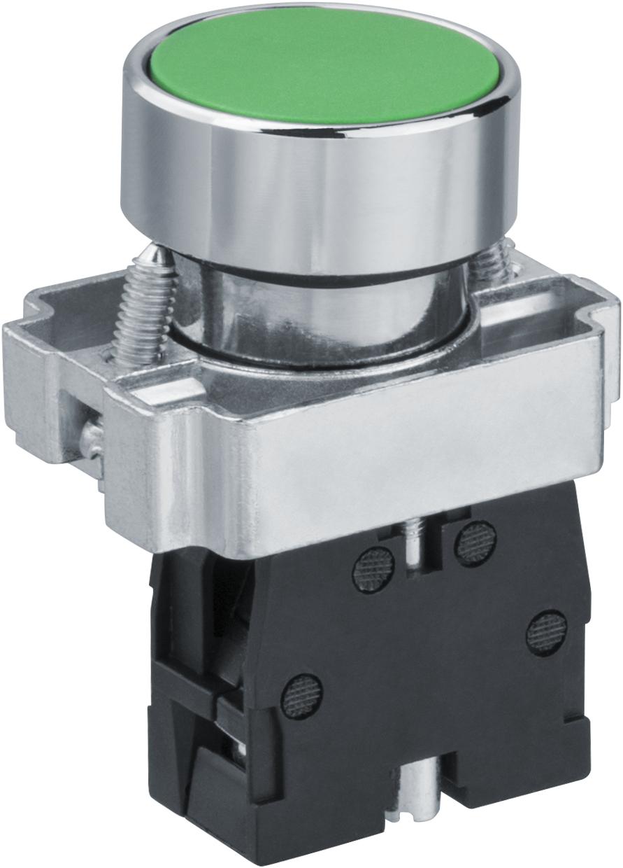 Кнопка NBI-B-08-G зеленая d22мм NO