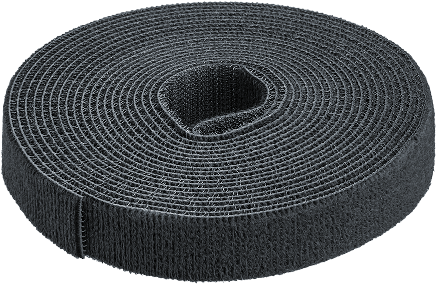 Хомут-липучка 20мм черный (5м ролл)