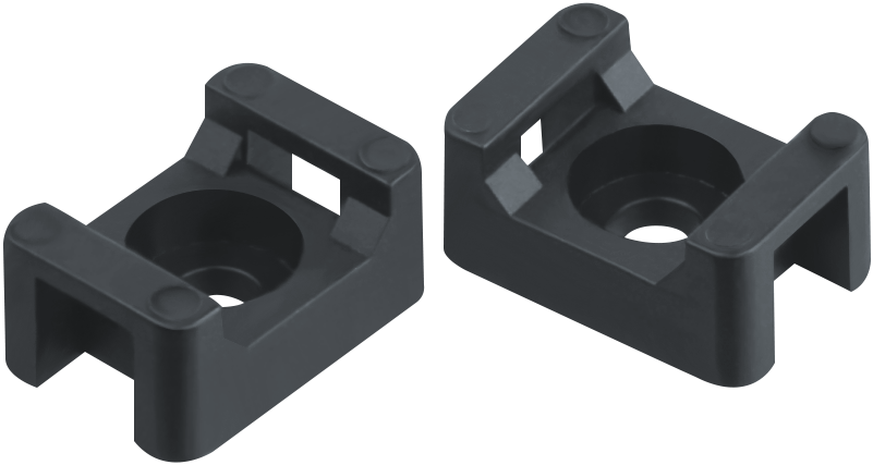 Площадка монтажная под винт 15х10 мм черная NFP-15x10-100-BL (100 шт)