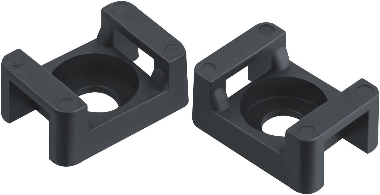 Площадка монтажная под винт 22х16 мм черная NFP-22x16-100-BL (100 шт)