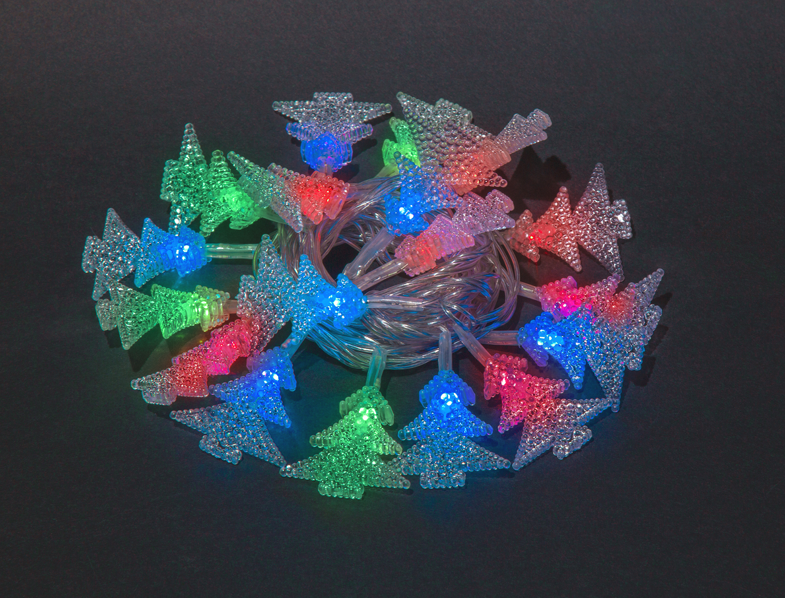 Гирлянда светодиодная новогодняя NGF-D042-04 нить елочки RGBY 1.6 м IP20