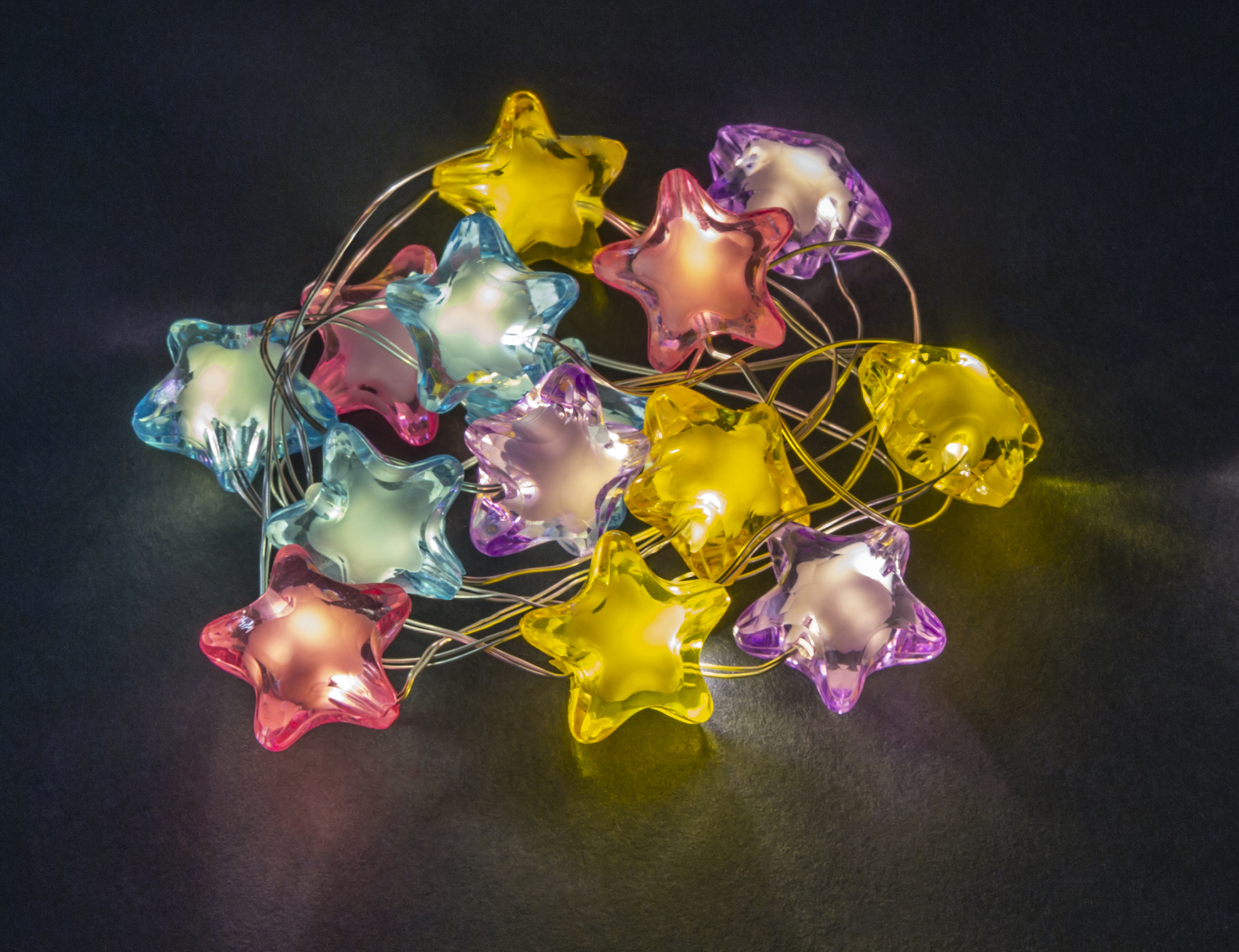 Гирлянда светодиодная новогодняя NGF-D045-01 нить звезды WW