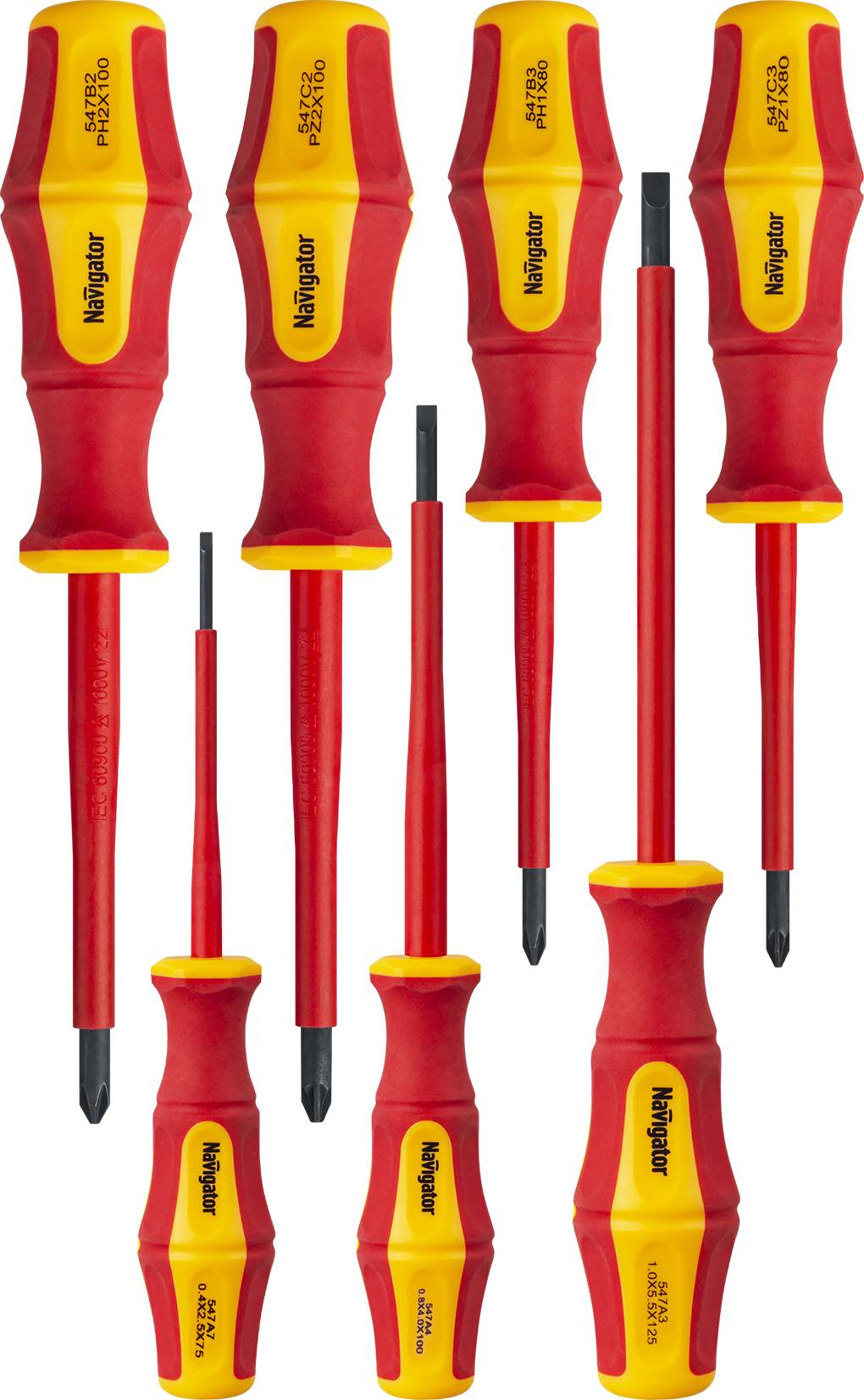 Отвёртка  95 263 NHT-Оtd03-H7 (диэлектрическая, набор 7 шт)