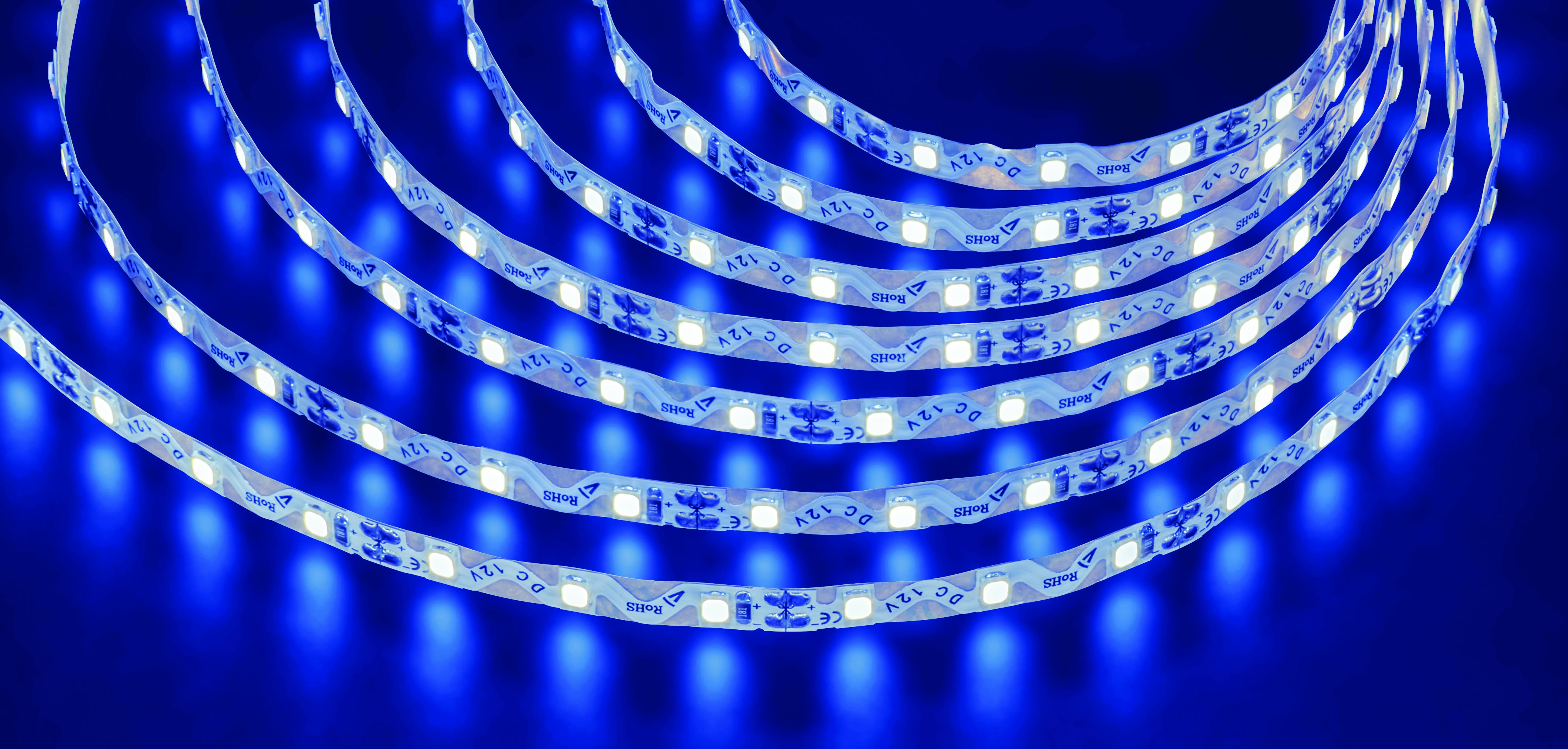 Лента светодиодная 6Вт/м 12В синий IP20 72LED/м NLS-2835 5м