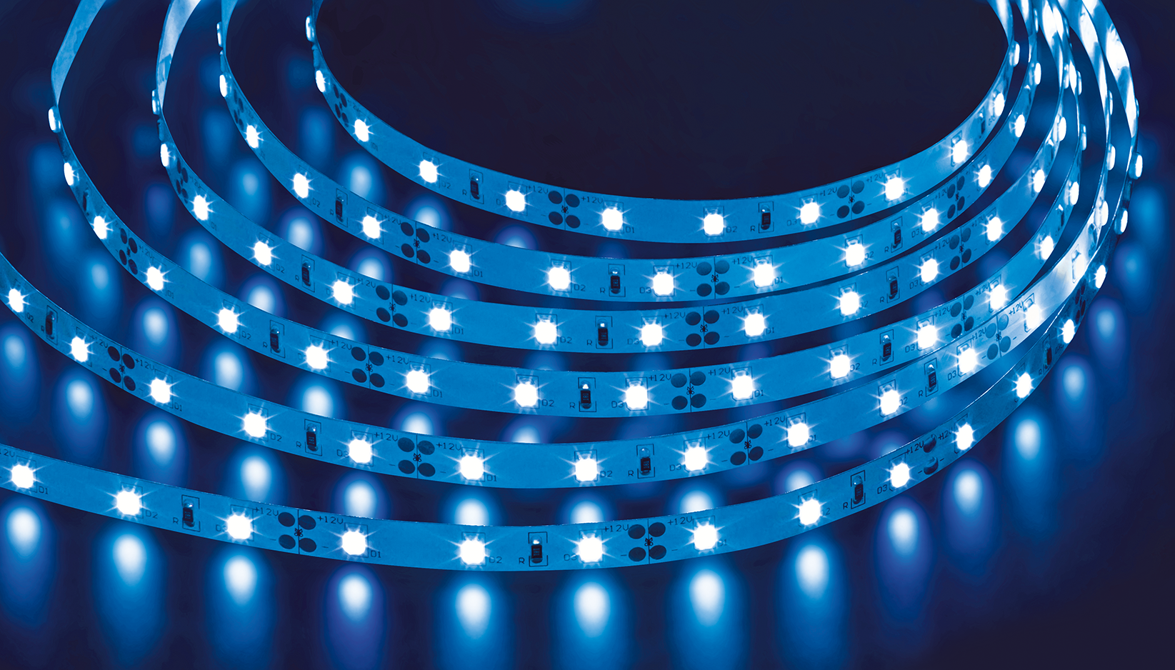 Лента светодиодная 4.8Вт/м 12В синий IP20 60LED/м NLS-3528 5м