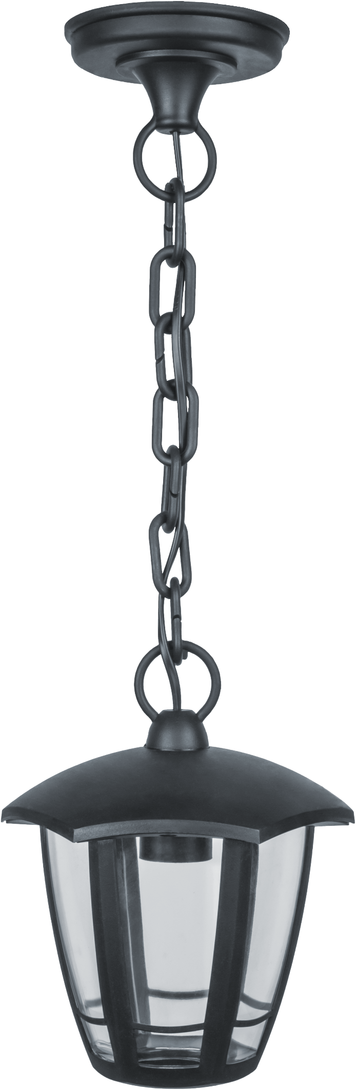 Светильник NOF-P09-BL-IP44-E27 (6 граней, подвесной, черный)