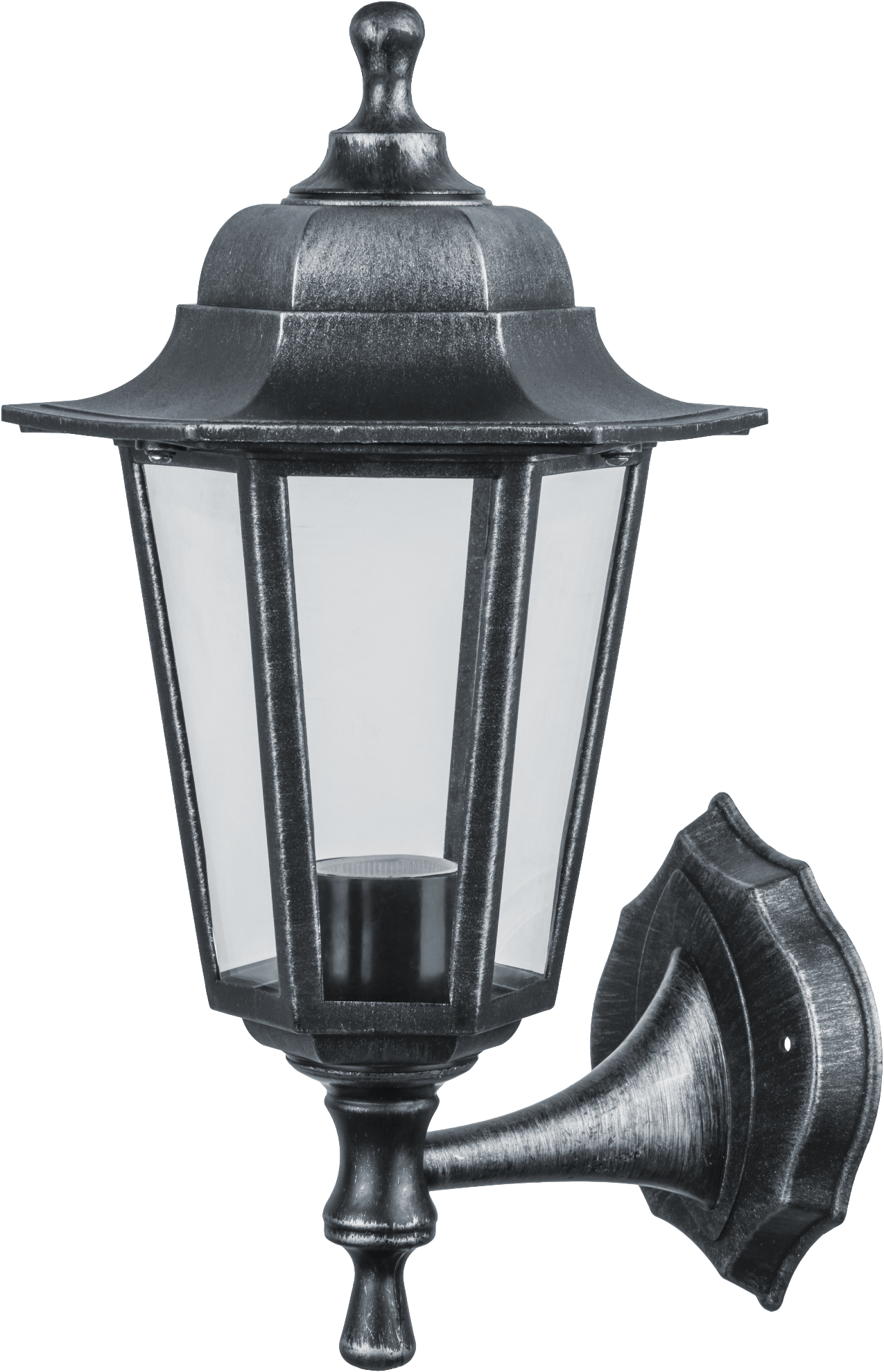 Светильник NOF-PG33-004-IP44-E27 6 граней, черный под серебро