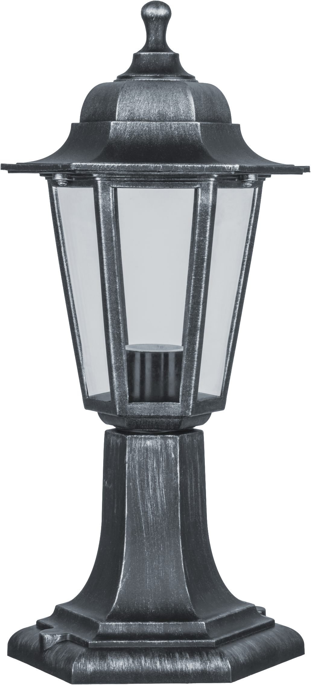 Светильник NOF-PG34-004-IP44-E27 6 граней, черный под серебро