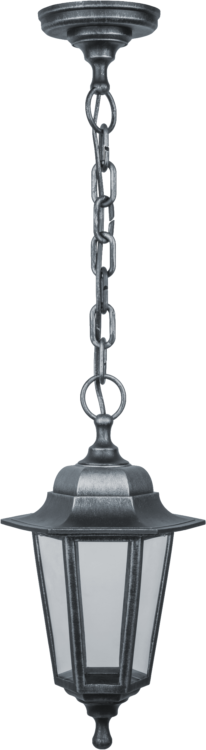 Светильник NOF-PG35-004-IP44-E27 6 граней черный под серебро