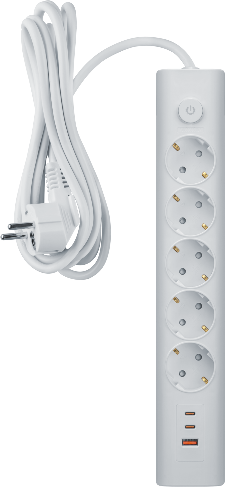 Удлинитель бытовой NPE-USB06-05-150-ESC-3X1-PD20W 5 розеток с/з 1,5м ПВС 3х1мм 1хUSB-A+2xUSB-C быстрая зарядка