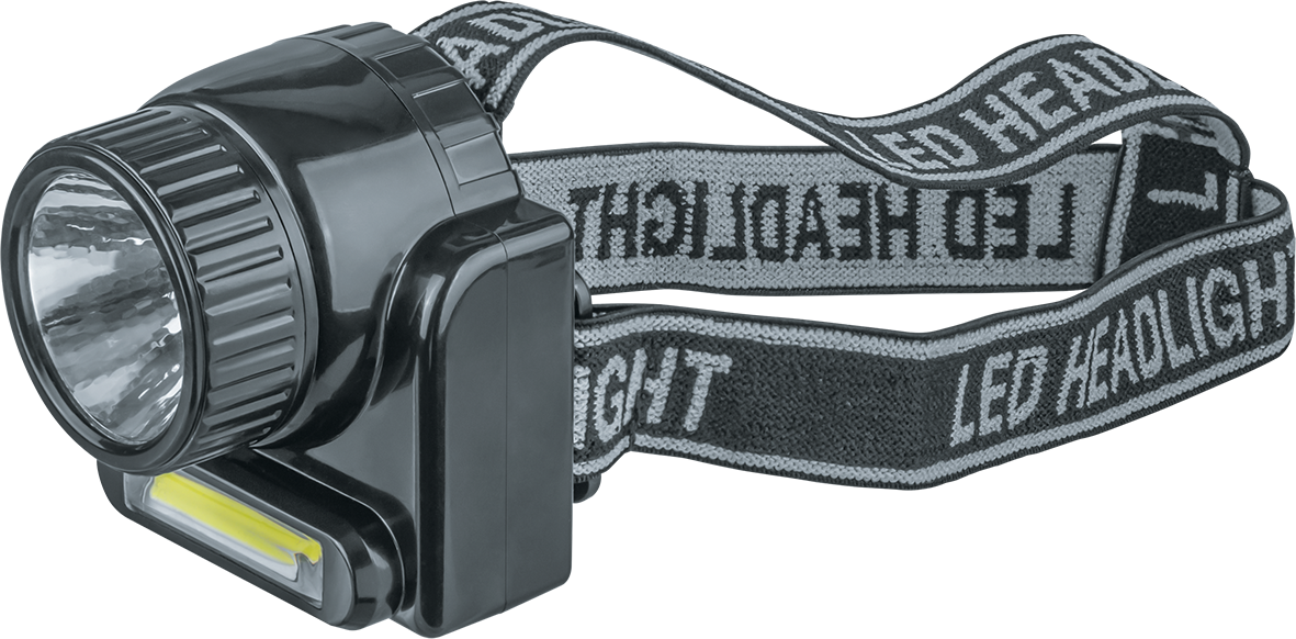 Фонарь светодиодный NPT-H20-ACCU налобный 1COB LED 3Вт+1LED 3Вт Lead-acid 0,5 Ач